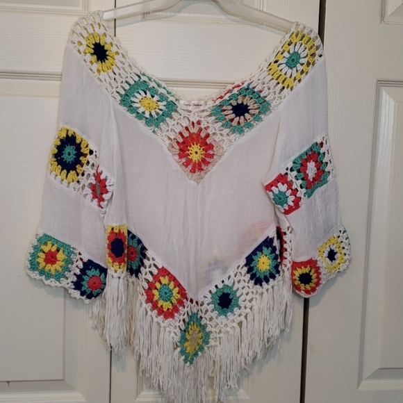 Simply Couture Tops - Boho Style Flowy Fringed Top